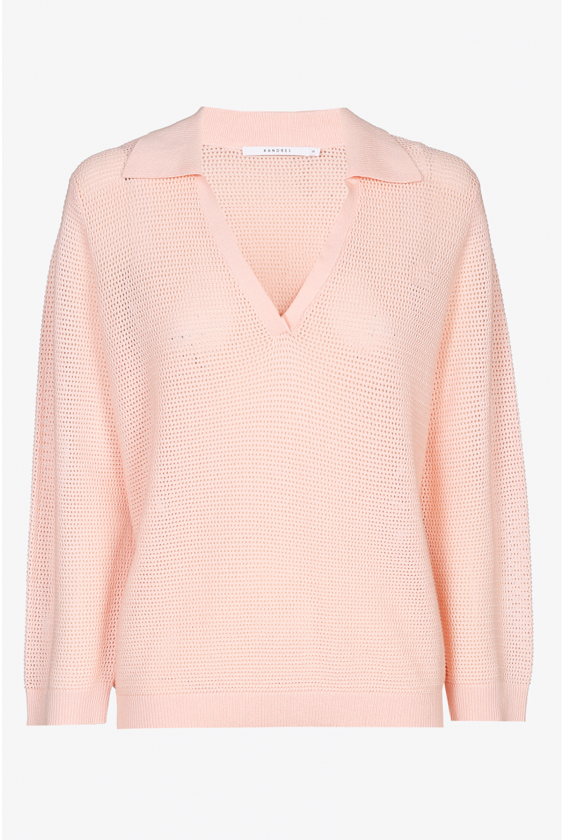 Crochet trui met V-hals