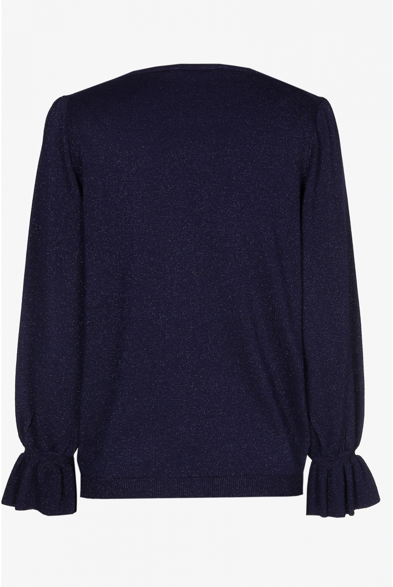 Pull avec manches à volant