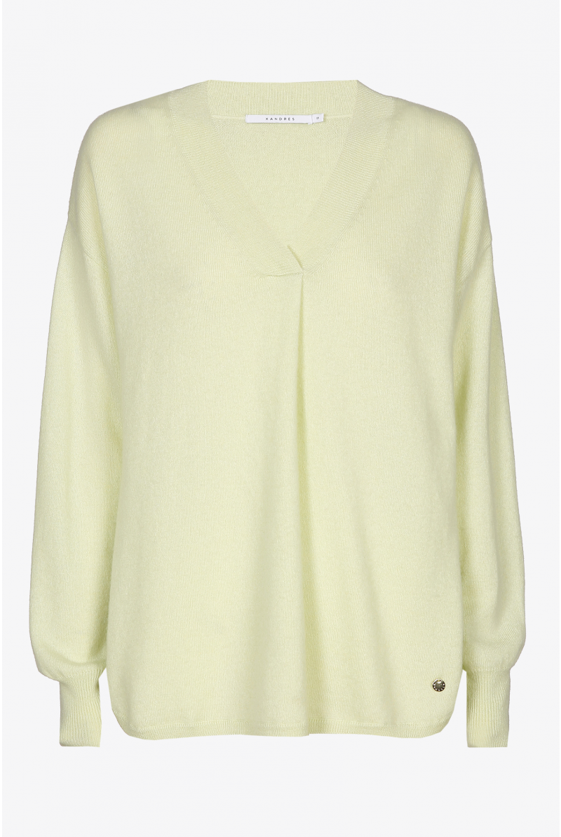 Pull doux en cachemire et à col en V