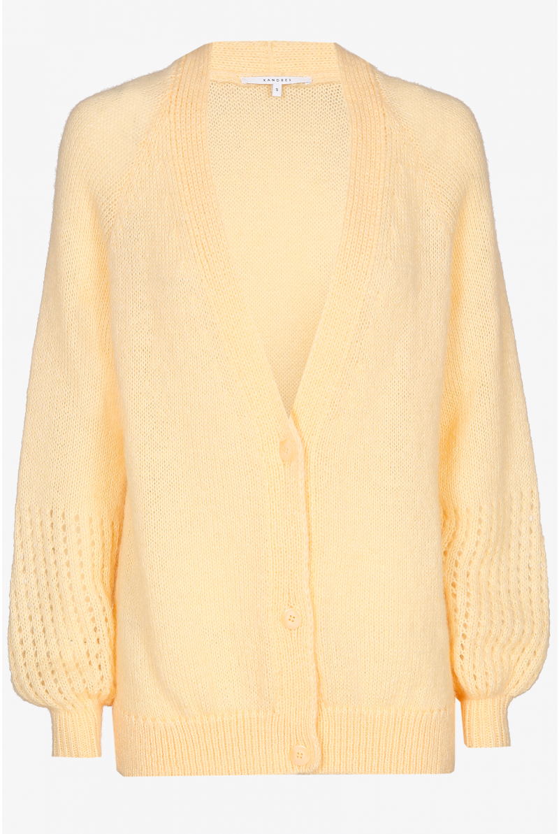 Long gilet with buttons