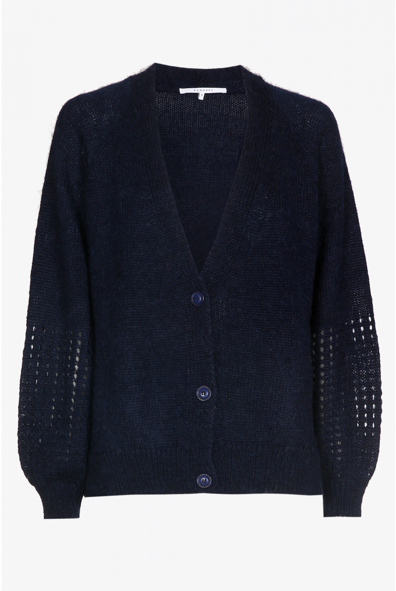 Long gilet with buttons