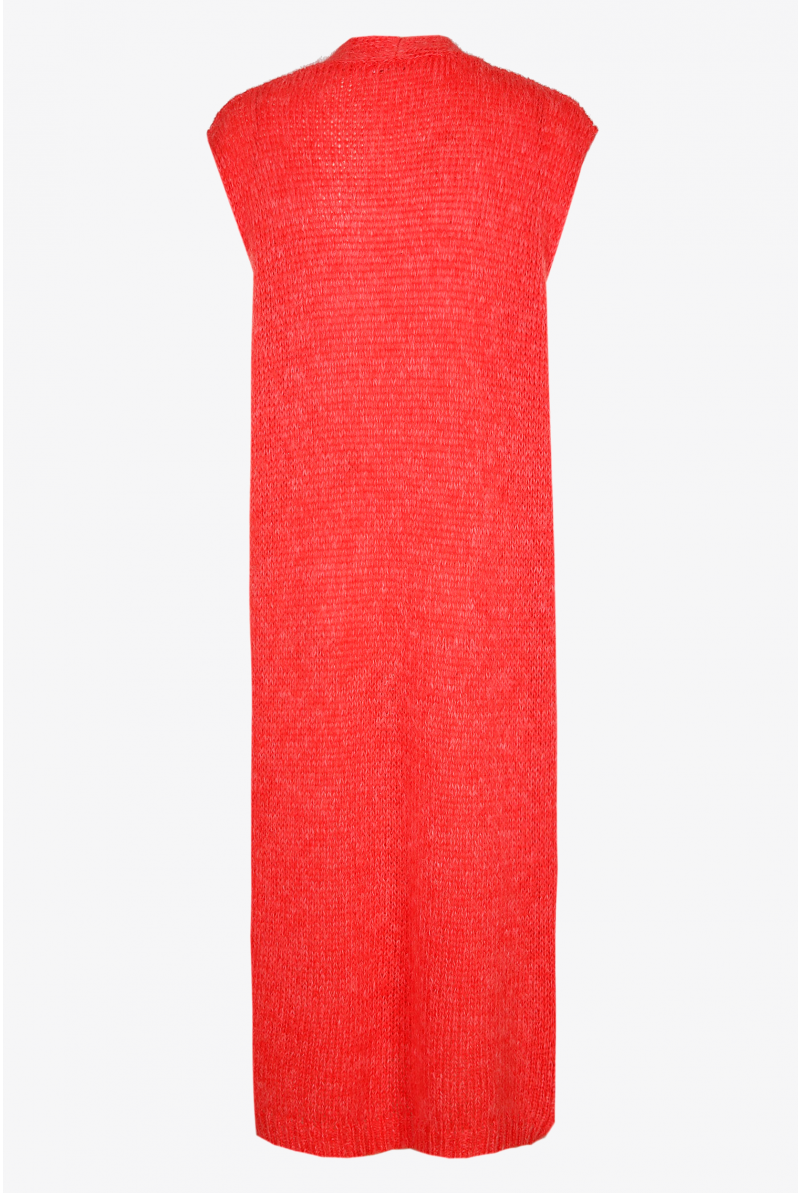 Lang mouwloze vest