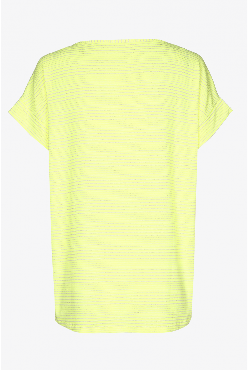 dubbele Waardig mooi Neon T-shirt met strepen - Xandres
