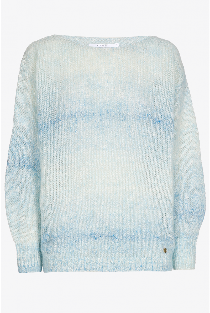 Wool blend jumper with round neck