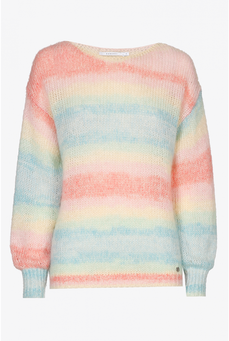 Wool blend jumper with round neck