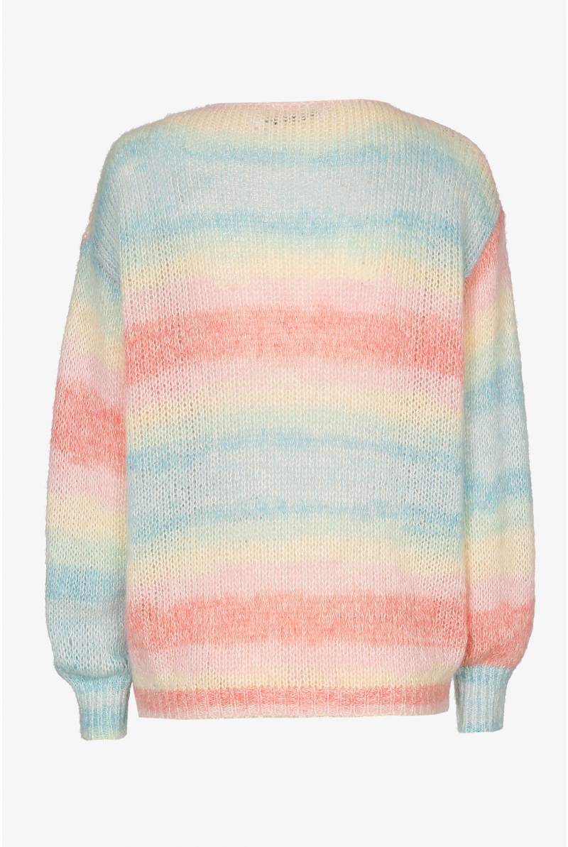Wool blend jumper with round neck