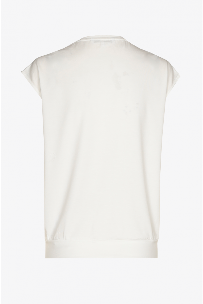 T-shirt with broderie anglaise