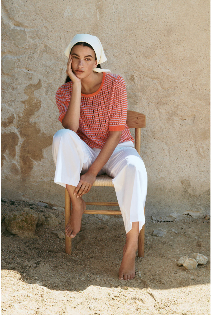 Ajour jumper in terrycloth