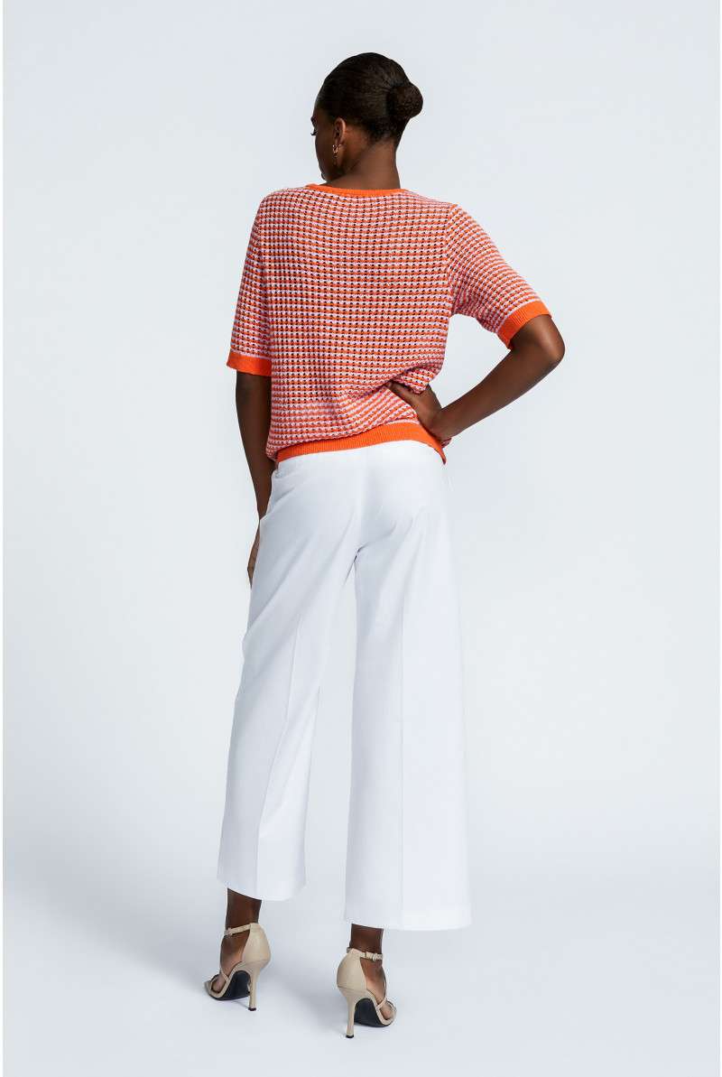 Ajour jumper in terrycloth
