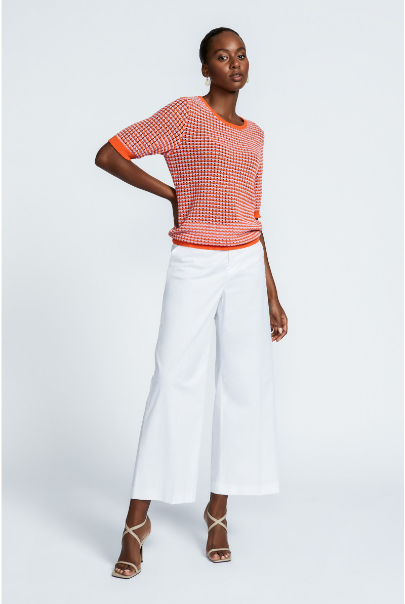 Ajour jumper in terrycloth