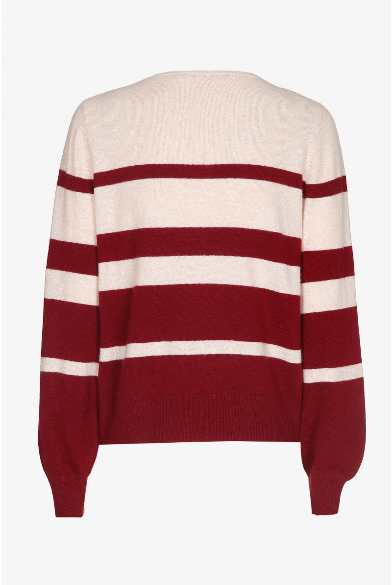 Striped pullover in a cashmere blend
