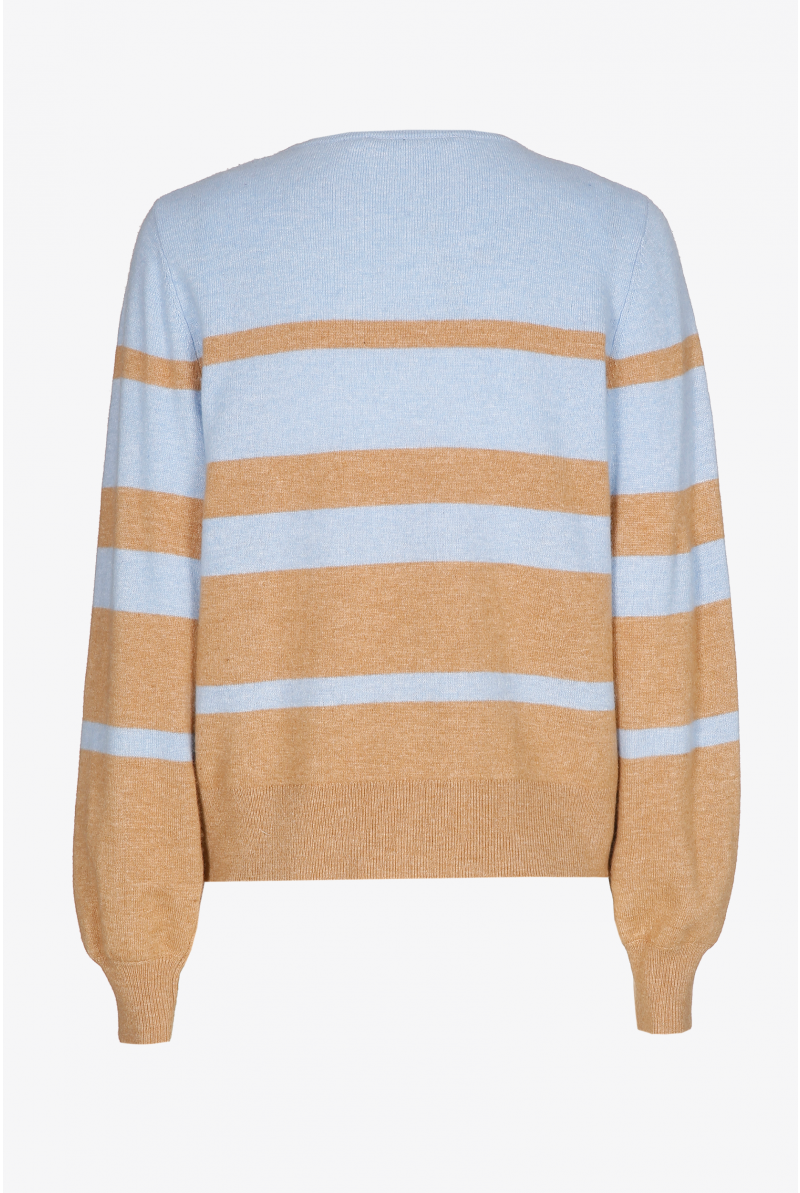 Pull rayé en mélange de cachemire