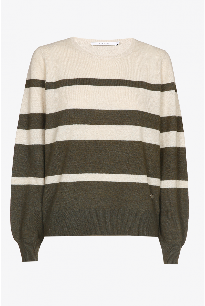 Striped pullover in a cashmere blend