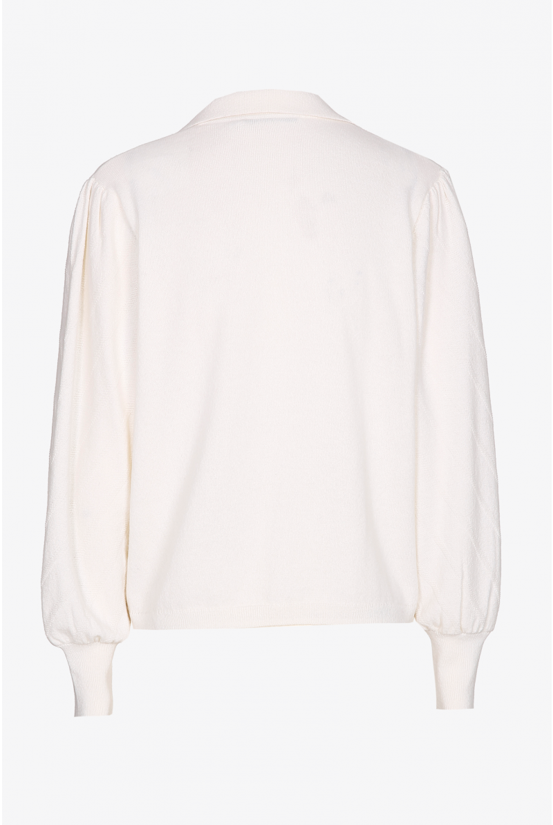 Pullover with polo collar
