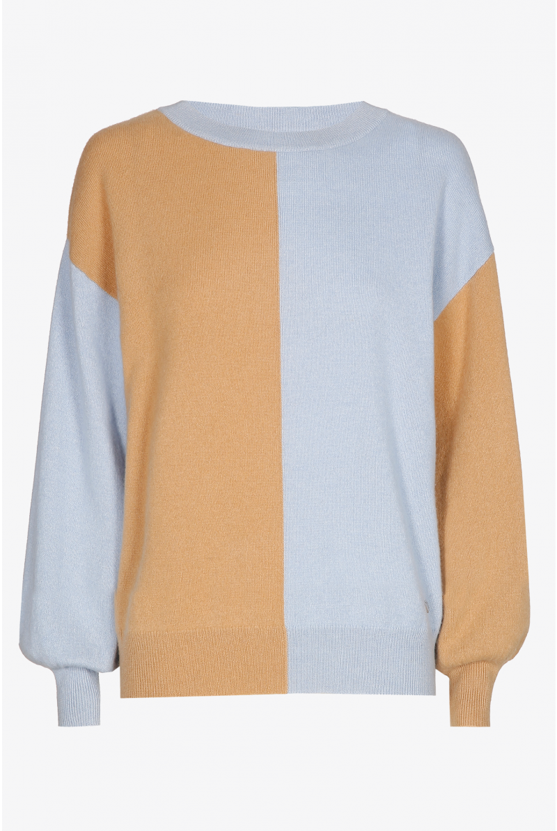 Zweifarbiger Pullover aus Kaschmir