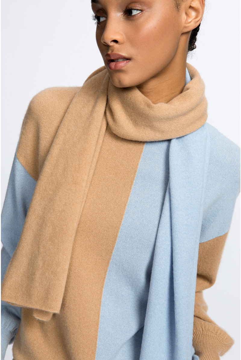 Zweifarbiger Pullover aus Kaschmir