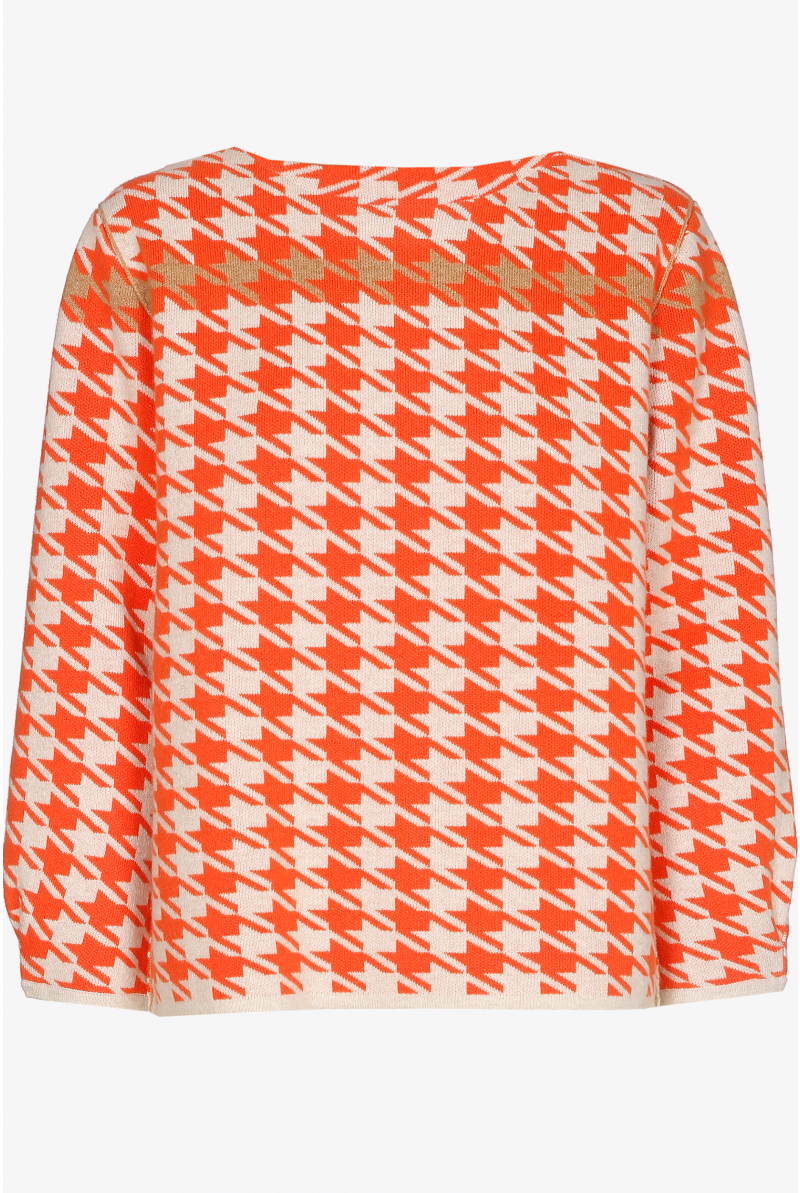 Pull à motif pied-de-poule