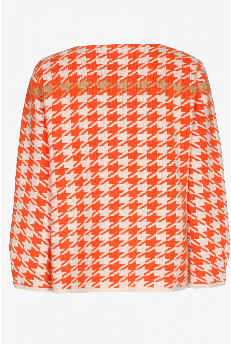 Pull à motif pied-de-poule