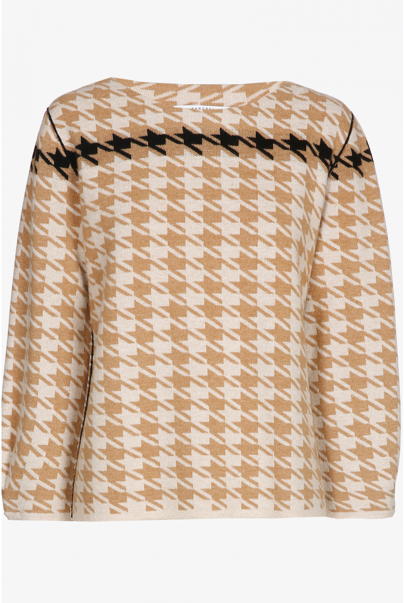 Pull à motif pied-de-poule