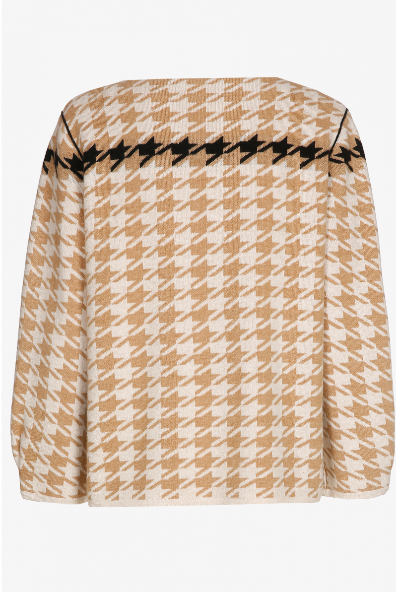 Pull à motif pied-de-poule
