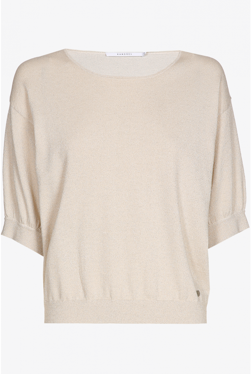 Pull à manches courtes agrémenté de lurex