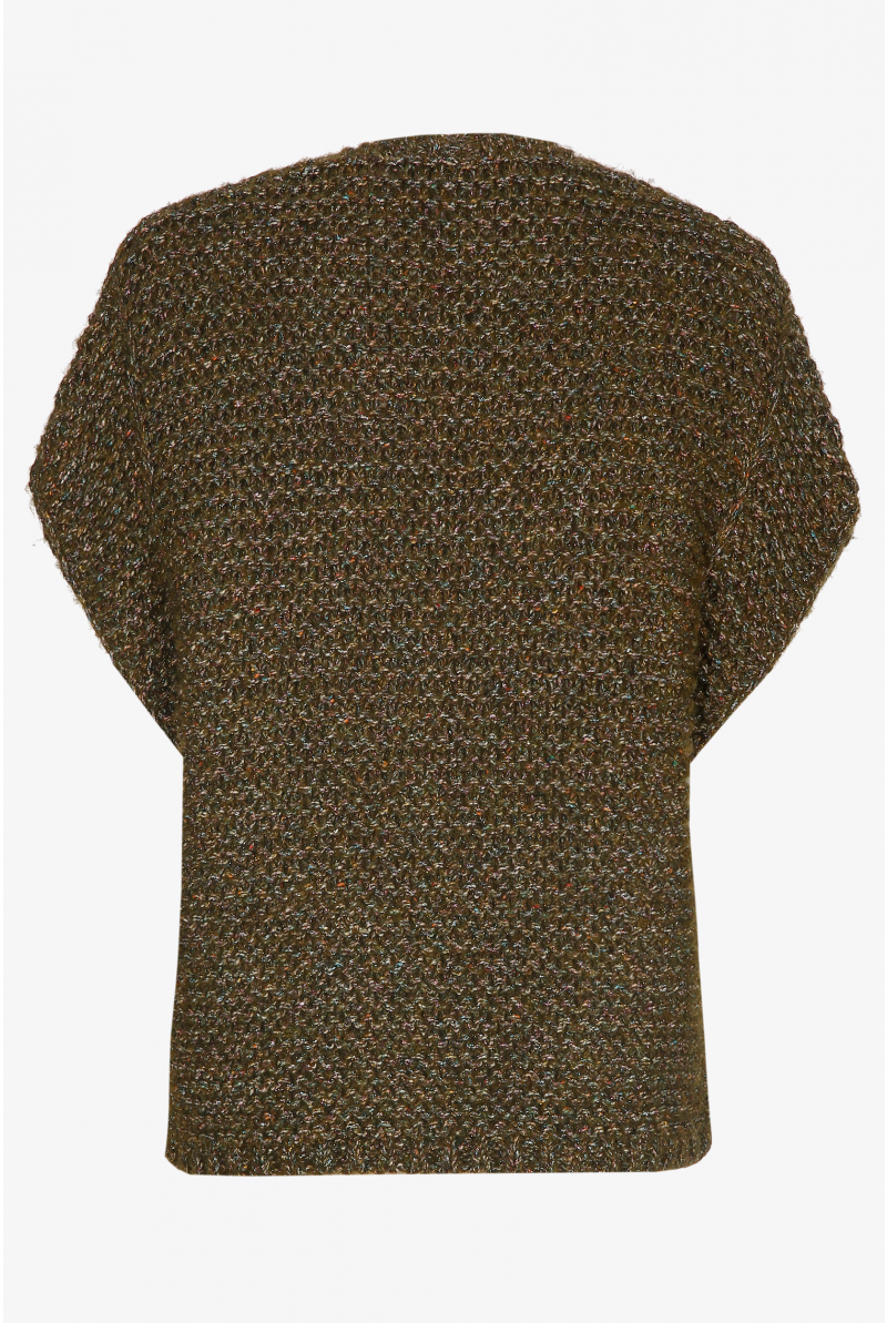 Gilet tricoté sans manches