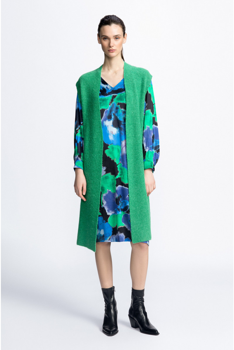 Veste sans manche en mélange de laines