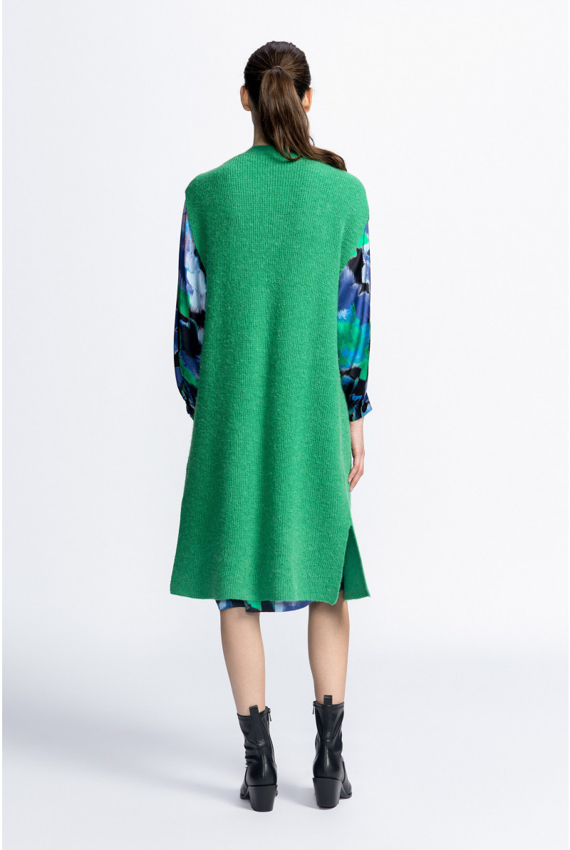 Veste sans manche en mélange de laines