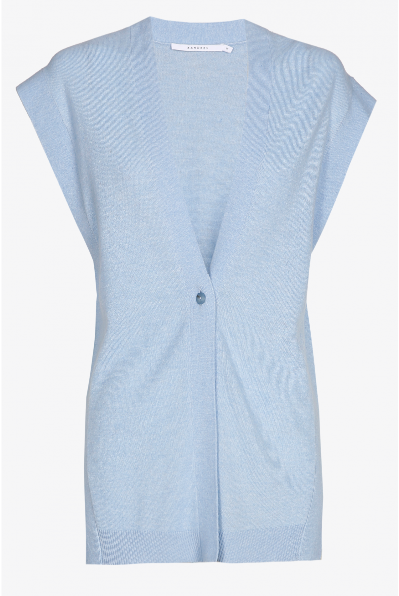 Veste sans manches en mélange de cachemire