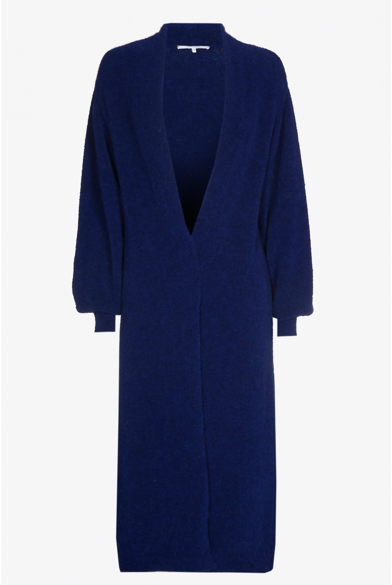 Gilet long en laine mérinos