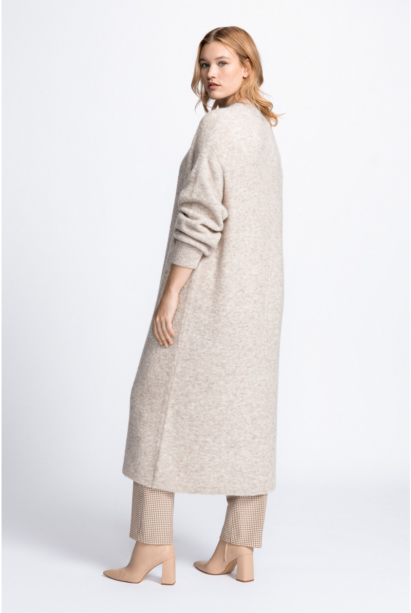 Gilet long en laine mérinos