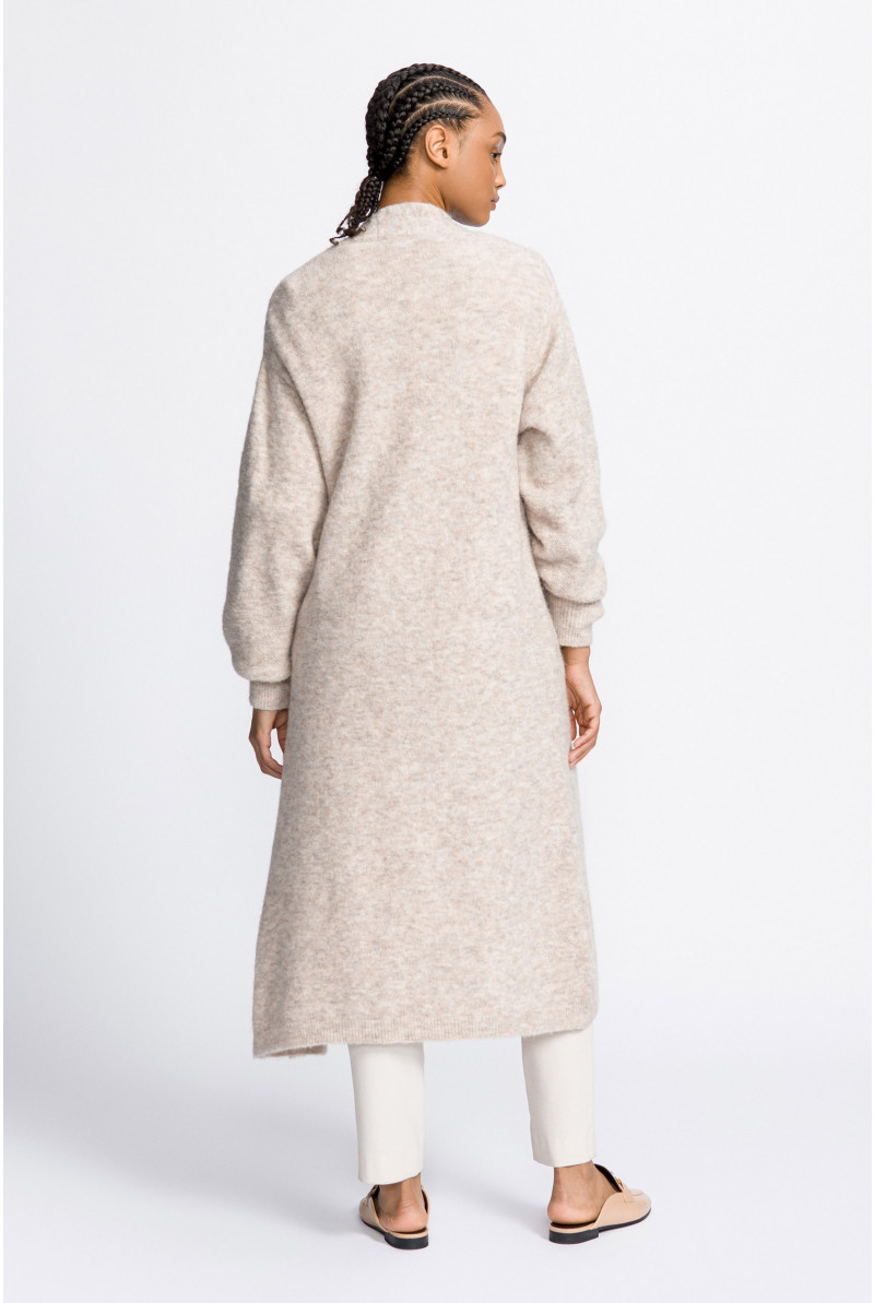 Gilet long en laine mérinos