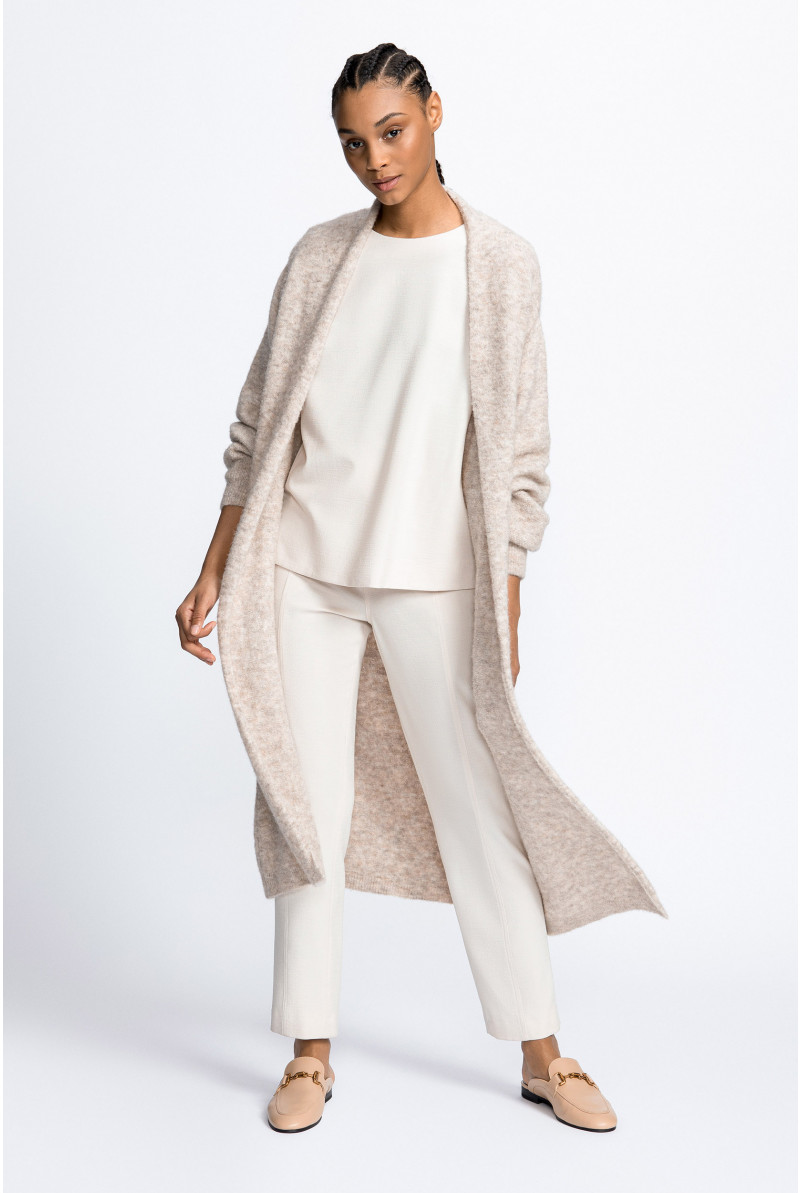 Gilet long en laine mérinos