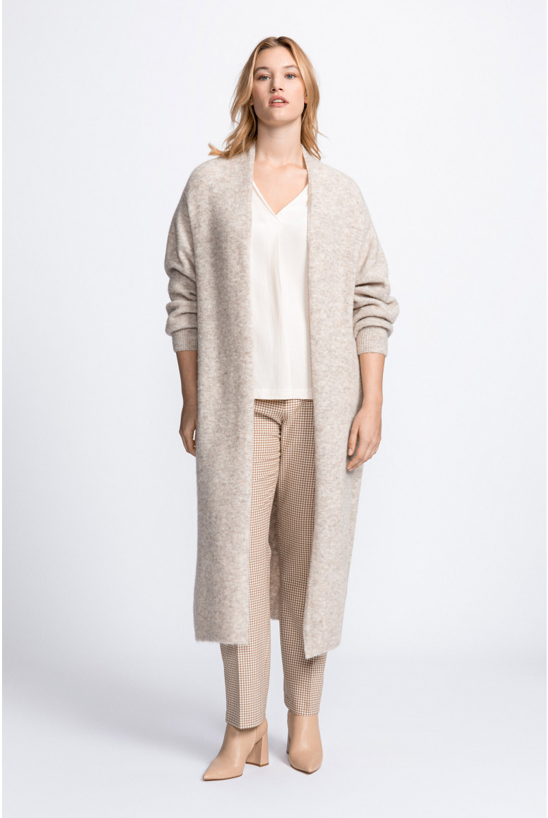 Gilet long en laine mérinos