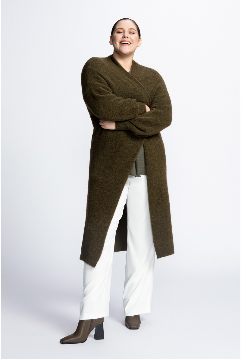 Gilet long en laine mérinos