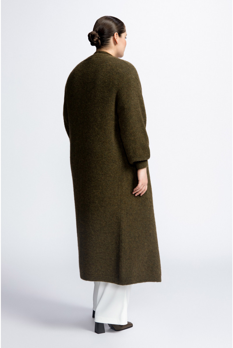Gilet long en laine mérinos