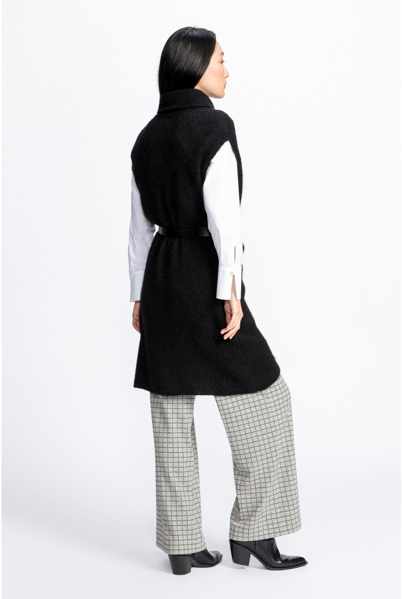 Robe sans manches contenant de la laine d’alpaga