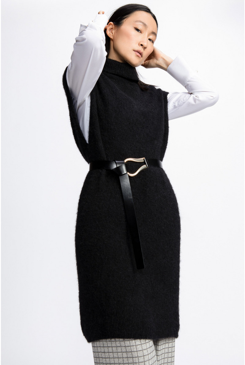 Robe sans manches contenant de la laine d’alpaga