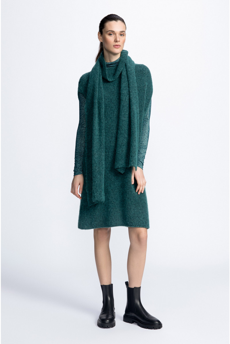 Robe sans manches contenant de la laine d’alpaga