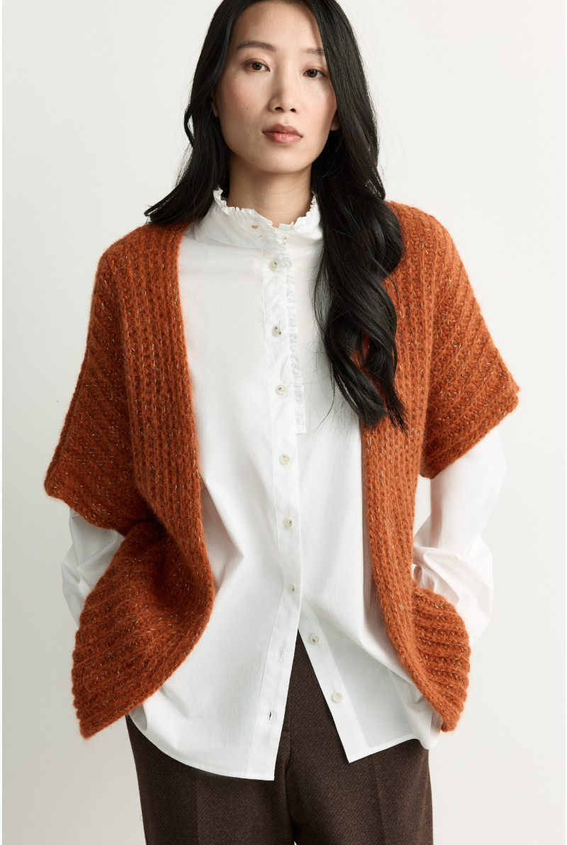 Cardigan van mohair en alpaca