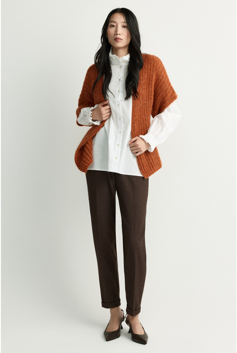 Cardigan van mohair en alpaca