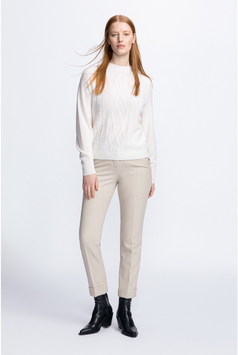 Pull torsadé en laine