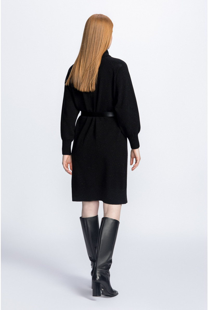 Robe en laine avec motif moucheté