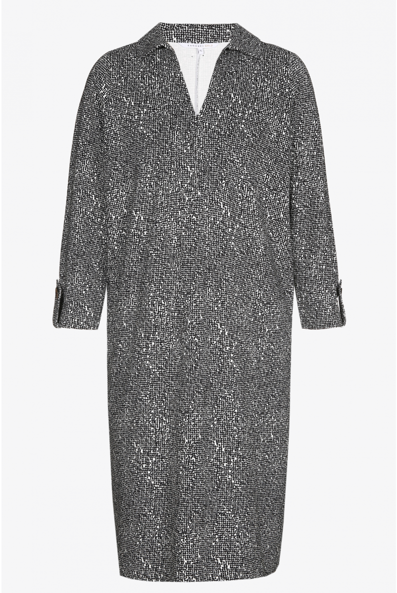 Dress with shirt collar