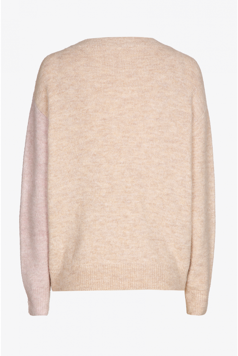 Mehrfarbiger Pullover mit Rundhalsausschnitt