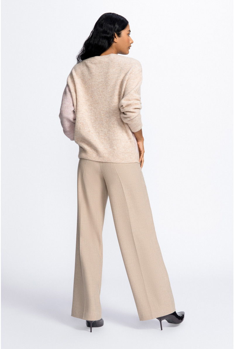 Mehrfarbiger Pullover mit Rundhalsausschnitt