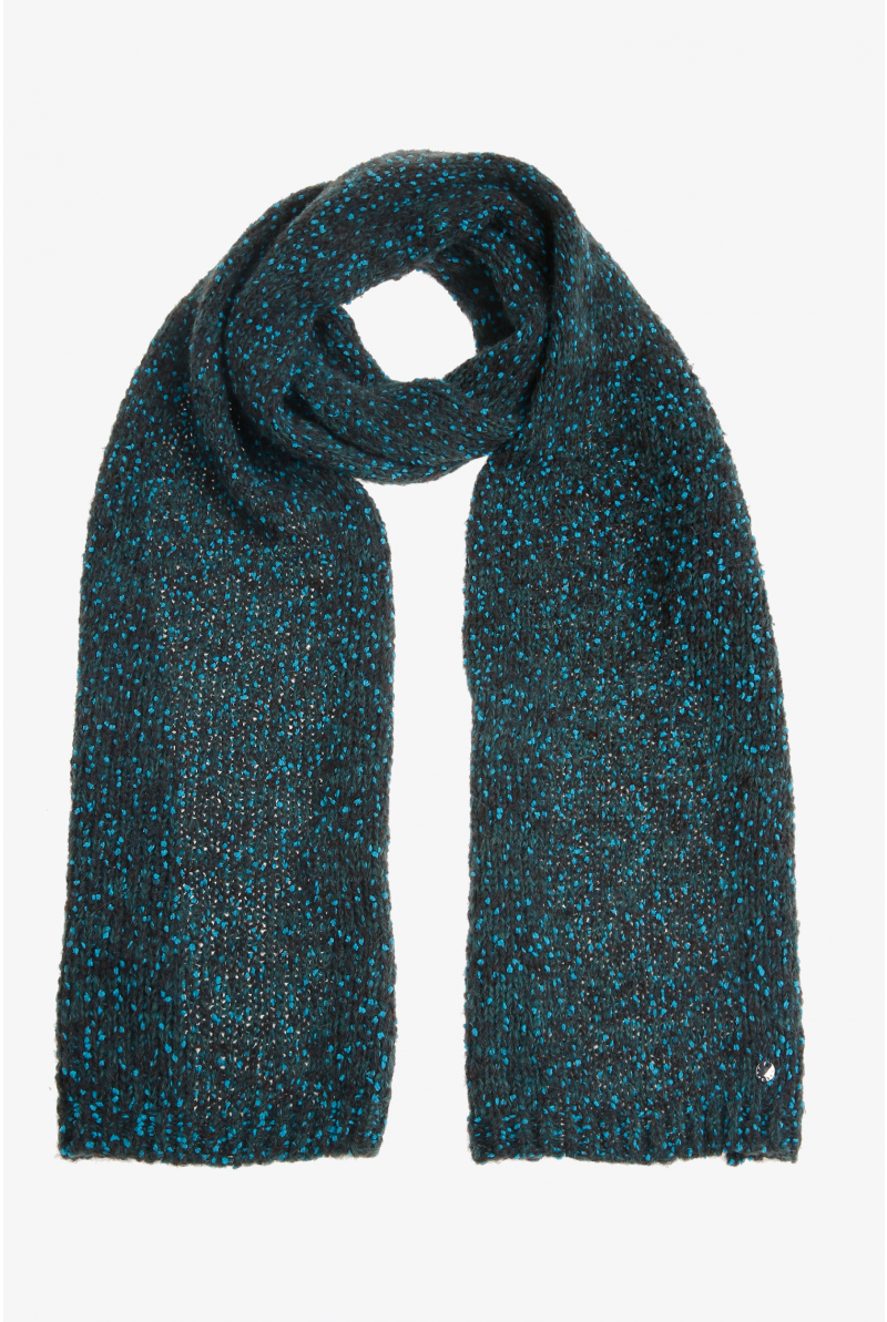 Scarf with fluorescent pompom