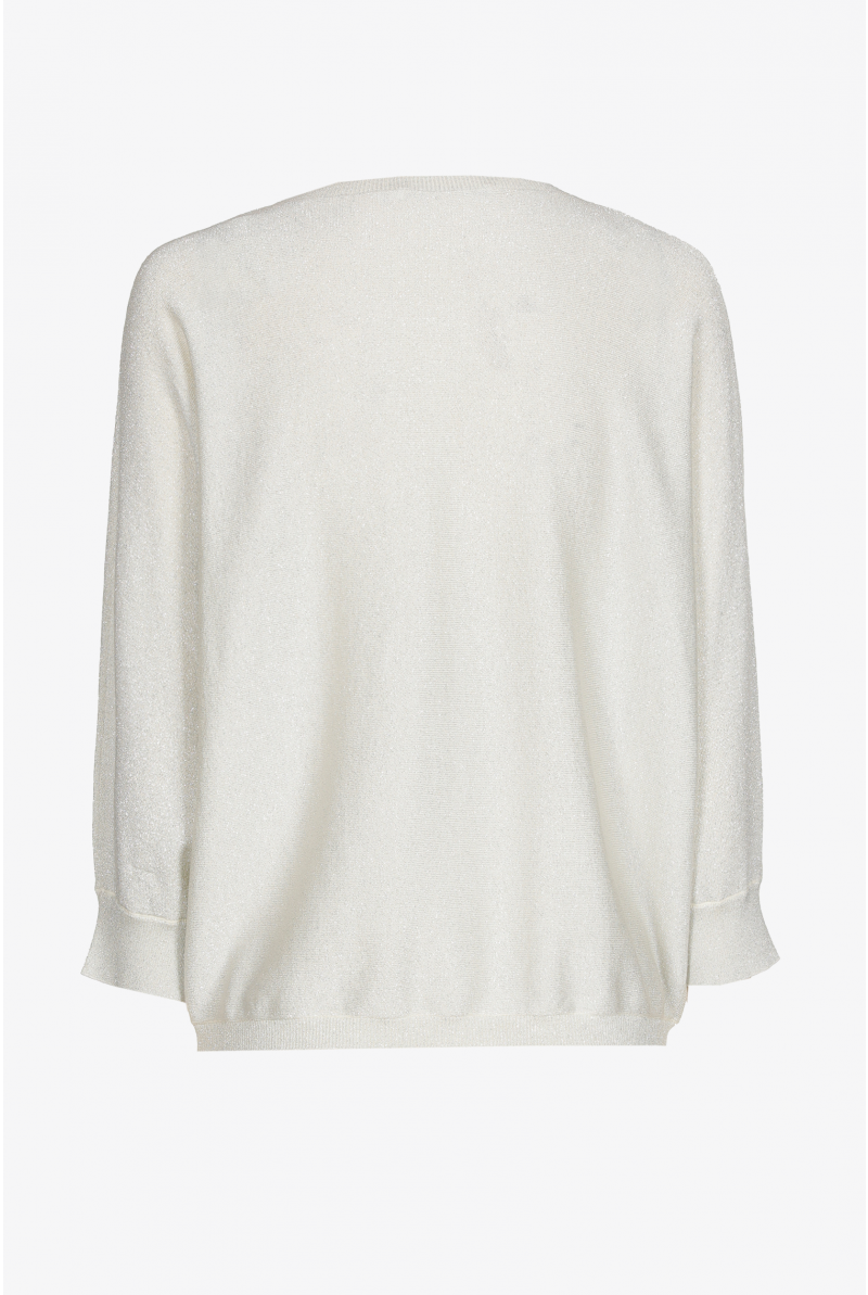 Soepelvallende lurex pull