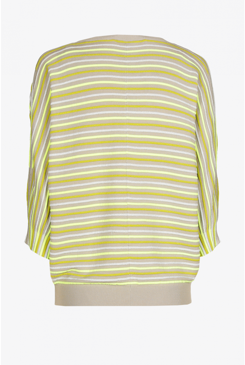 Gestreepte pull met pofmouw