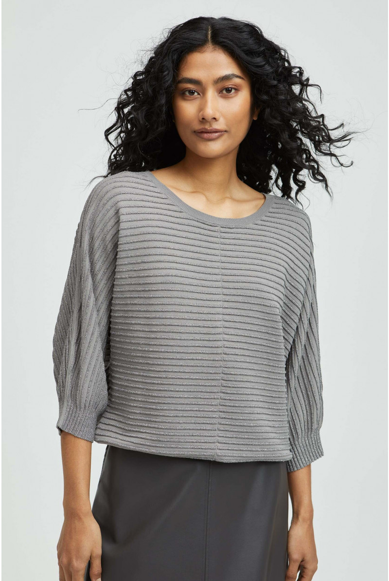 Trui in lurex met ronde hals